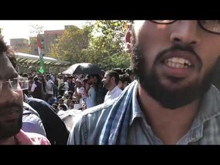 Protesters explain their problems with the CBI enquiry offered by HM Rajnath Singh