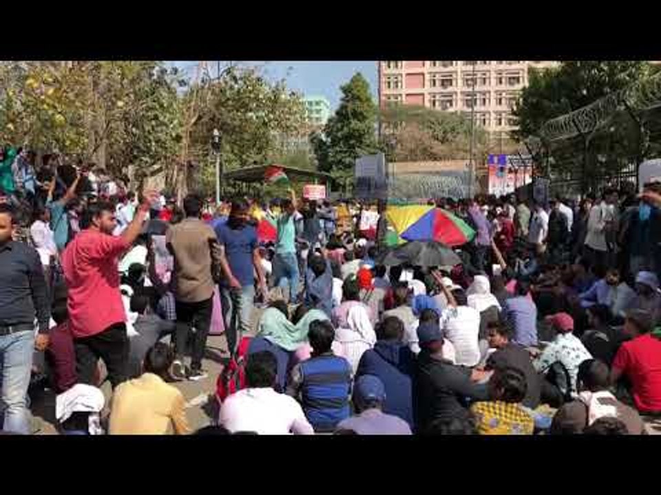 Protesters sloganeering