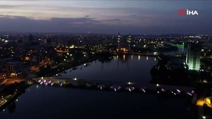 Adanalılar evde kaldı kent havadan ışıl ışıl gözüktü