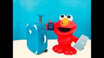 PACKING A SUITCASE with Elmo Sesame Street Toys Vacation-