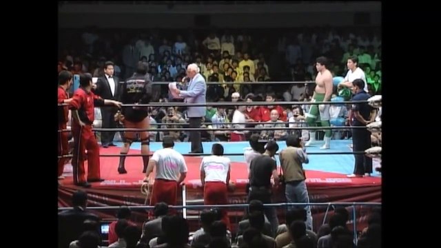 AJPW - 04-18-1991 - Jumbo Tsuruta (c.) vs. Mitsuharu Misawa (Triple Crown Title Spliced Intro-Outro)