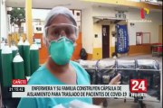 Cañete: enfermera construye cápsula para traslado de pacientes con Covid-19