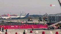 Atatürk Havalimanı'na yapılan pandemi hastanesinin inşaatı sürüyor