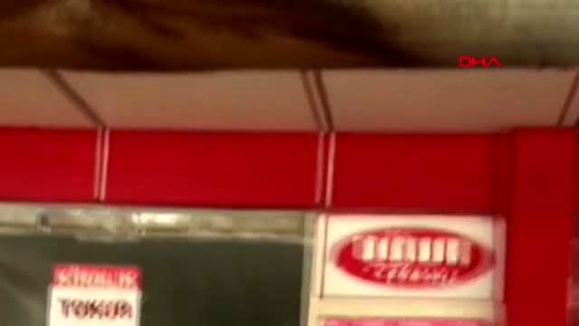 OSMANİYE İş yeri tabelasında mahsur kalan kedi, itfaiye ekiplerince kurtarıldı