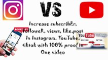 Trick to increase YouTube subscribe and Instagram followers | Tiktok views 100% Real | 2020 trick
