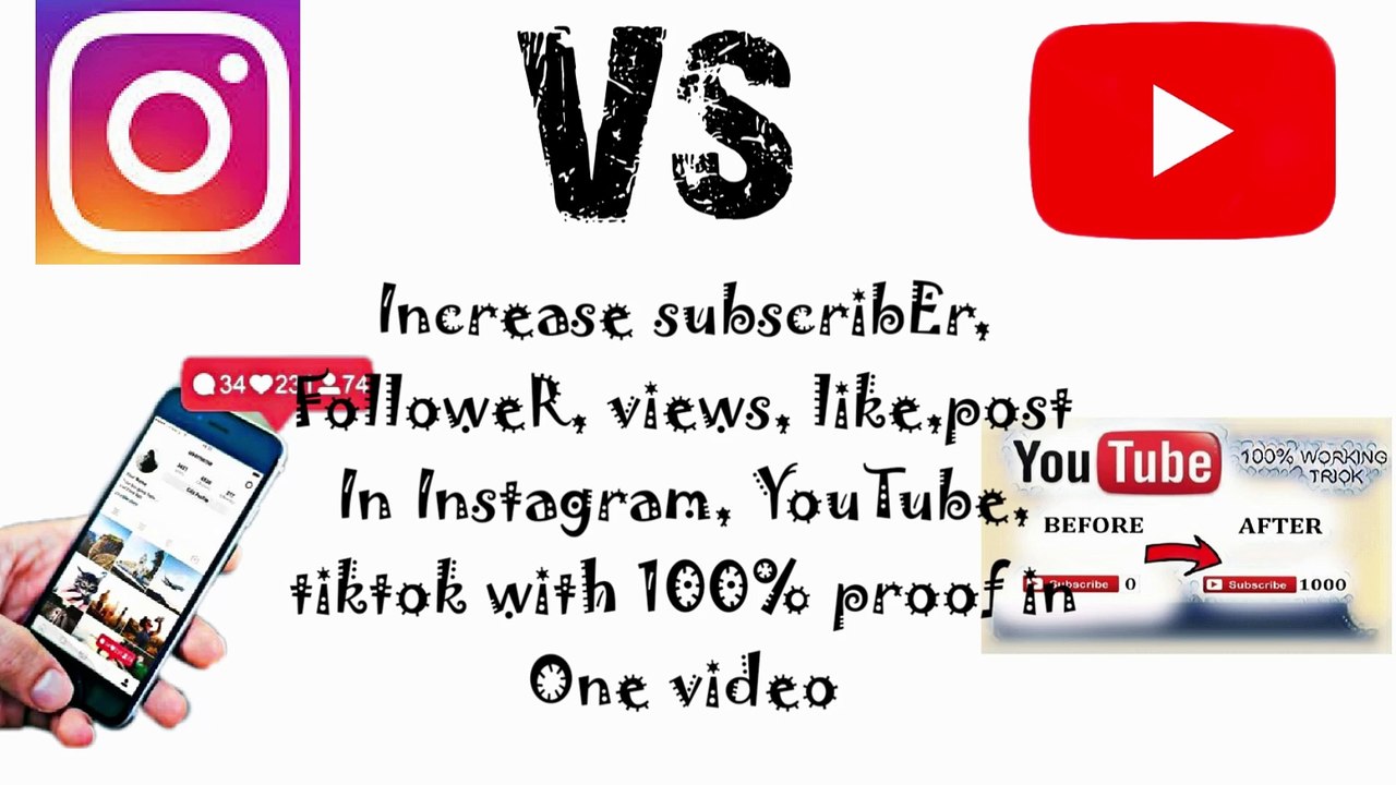 Trick to increase YouTube subscribe and Instagram followers | Tiktok views 100% Real | 2020 trick