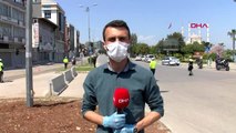 Adana'da polis helikopterinden 'evde kal' anonsu