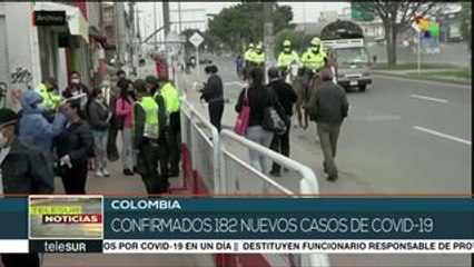Colombia: autoridades confirman 182 nuevos casos de COVID-19