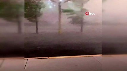 - Çin'de dolu fırtınası paniğe neden oldu