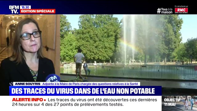Traces de virus dans: Nous n'utilisons plus, depuis hier, que le circuit d'eau potable , déclare Anne Souyris, adjointe à la mairie de Paris