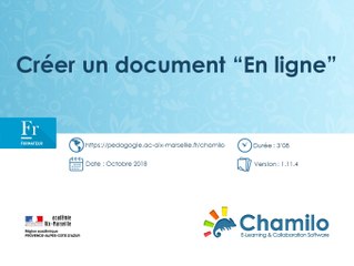 Chamilo - Créer un document "En ligne"