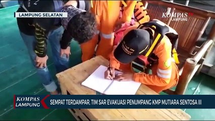 Sempat Terdampar, Tim SAR Evakuasi Penumpang KMP Mutiara Sentosa III
