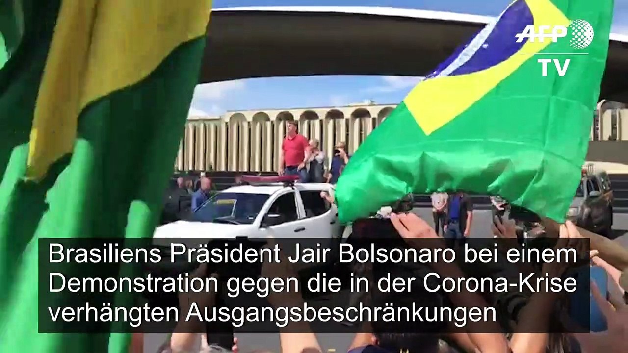Bolsonaro nimmt an Protest gegen Corona-Restriktionen teil