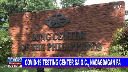 CoVID-19 testing center ng Quezon City, nadagdagan pa