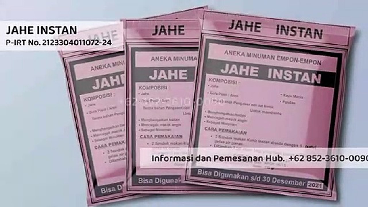BEST SELLER!!! +62 852-3610-0090 | Jual Jahe Instan