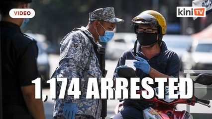 1,174 arrested on Sunday for violating MCO