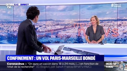 Confinement: un vol Paris-Marseille bondé - 20/04