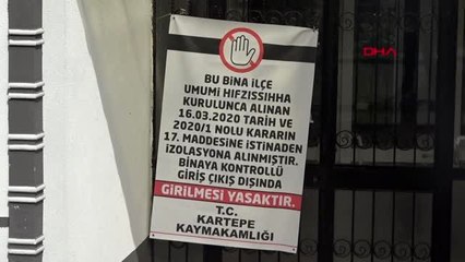 Kartepe'de testi pozitif kişinin yaşadığı binada izolasyon kararı