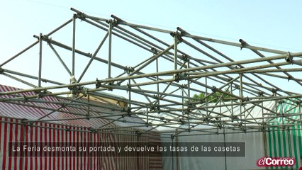 La Feria desmonta su portada y devuelve las tasas de las casetas