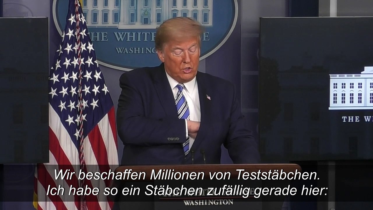 Trump vergleicht Corona-Teststäbchen mit Ohrstäbchen