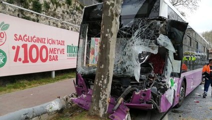 Beşiktaş'ta belediye otobüsü dehşet saçtı