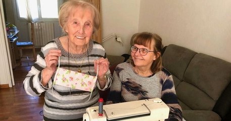 À 100 ans, cette ancienne couturière a fabriqué 200 masques en tissu pour la Croix-Rouge