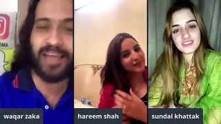 Headphone Show - Hareem Shah VS Sundal Khattak - Complete Video call - Waqar Zaka