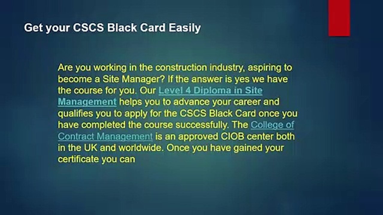 cscs black card without nvq