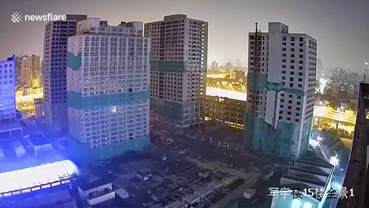 Spectacular video shows four skyscrapers demolished simultaneously in
