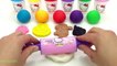Learn Colors Hello Kitty Dough with Elmo Ice Cream Molds and Surprise Toys Easter Bunny PJ Masks