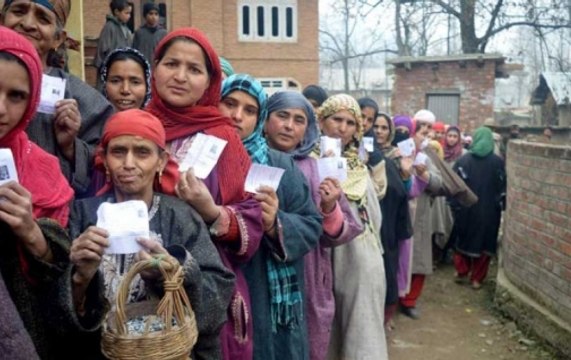 Amid tight security, voting continues in Jammu and Kashmir