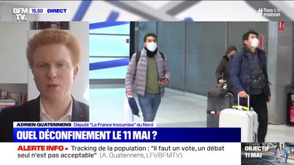 Adrien Quatennens (LFI) propose "des réquisitions et des nationalisations" pour préparer la fin du confinement