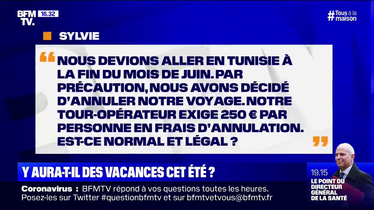 Mon tour-opérateur exige 250€ par personne, car j'ai annulé mon voyage par précaution. Est-ce légal?