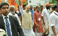 Amit Shah embarks on foot-march before casting his vote in Ahmedabad