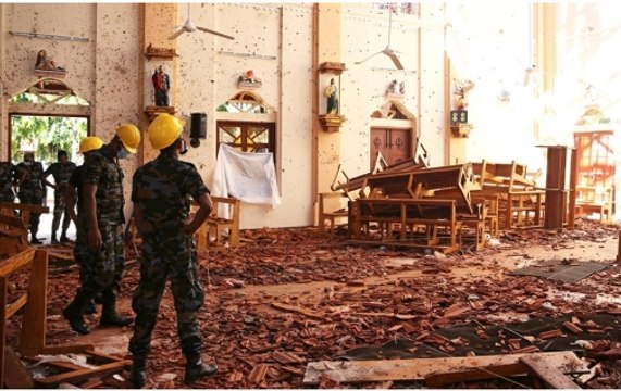 CCTV footage shows suicide bomber entering crowded Sri Lankan church