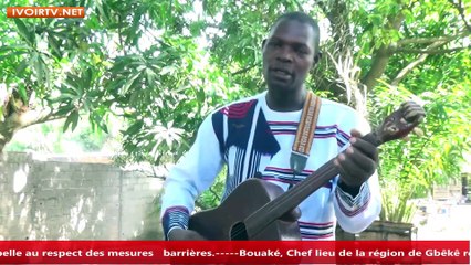 Bouake:Lutte contre le COVID 19: L'Artiste Baoule, John KOFFI apporte sa contribution