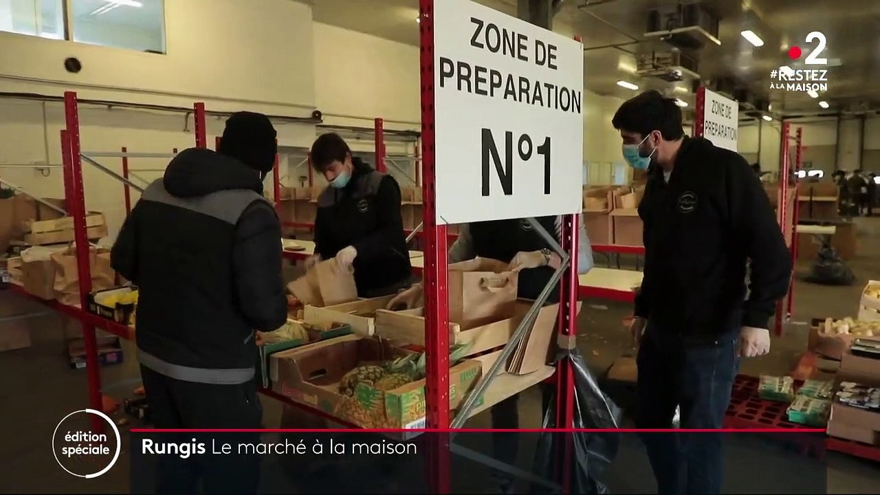 Confinement: les produits du marché de Rungis livrés à la maison