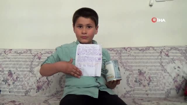 (KAHRAMANMARAŞ 7 yaşındaki küçük Yusuf, tablet almak için biriktirdiği 563 lirayı Biz Bize Yeteriz...