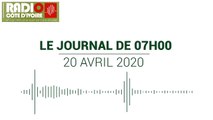 Journal de 07h00 du 20 avril 2020 [Radio Côte d'Ivoire]
