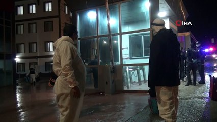 Almanya'dan gelen yolcular öğrenci yurduna yerleştirildi