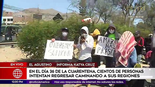 Edición Mediodía: Cientos de personas intentan regresar a sus regiones caminando