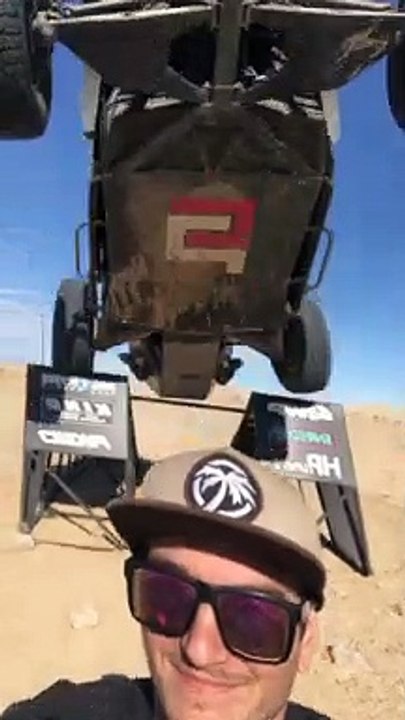 A Sand Dunes Jump from an Interesting Perspective