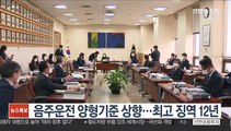 음주운전 양형기준 상향…최고 징역 12년