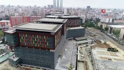 İnşaatında sona gelinen Göztepe Şehir Hastanesi havadan görüntülendi