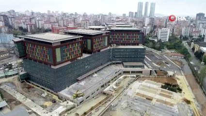 İnşaatında sona gelinen Göztepe Şehir Hastanesi havadan görüntülendi