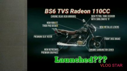 TVS Radeon BS6 launched in india at 58992 INR ex-showroom.