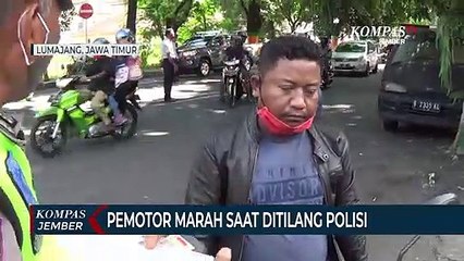 Pemotor Marah Karena Ditilang Polisi