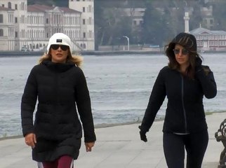 Bebek Sahili'nde yasağa rağmen sabah sporuna çıktılar