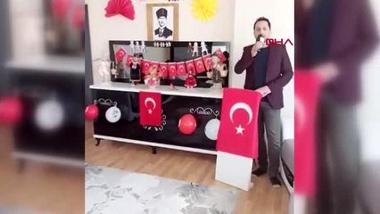 Download Video: Sivaslı ailenin, evdeki 23 Nisan kutlaması gülümsetti