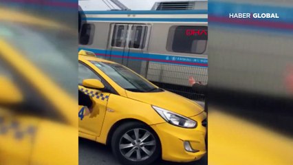 İnanılmaz olay... 'Bu benim gelinim' dedi ve taksinin önüne yattı!